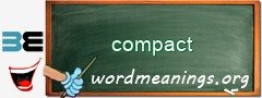 WordMeaning blackboard for compact